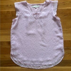 LOFT Light Pink Textured Blouse